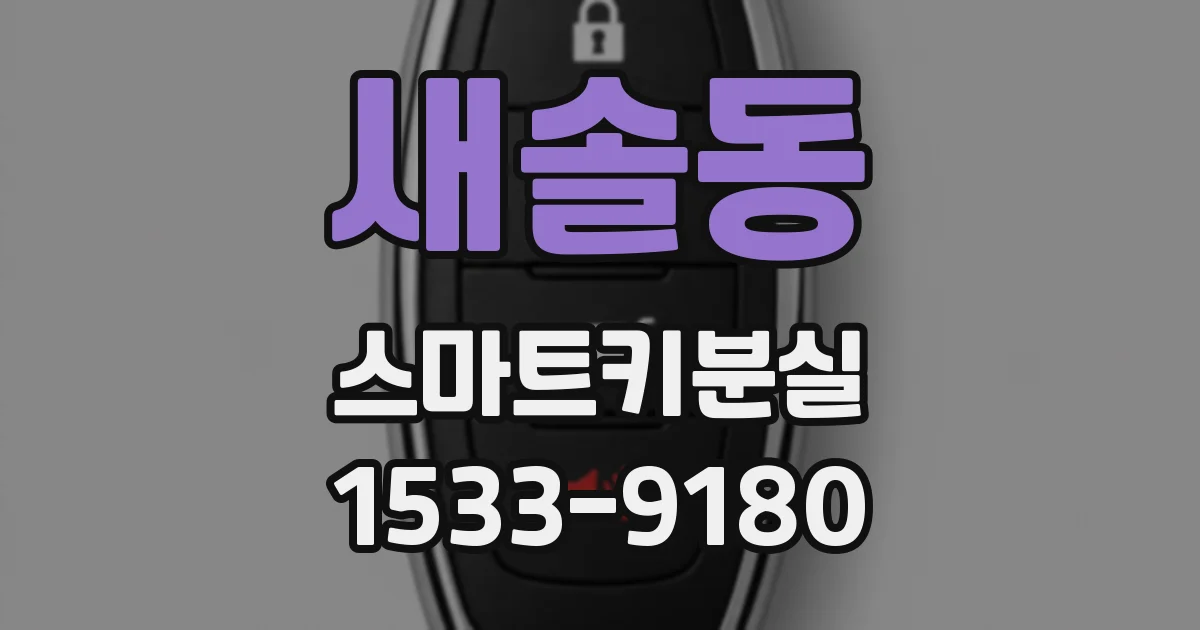 새솔동 스마트키분실