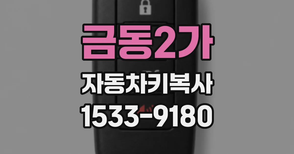 금동2가 자동차키복사