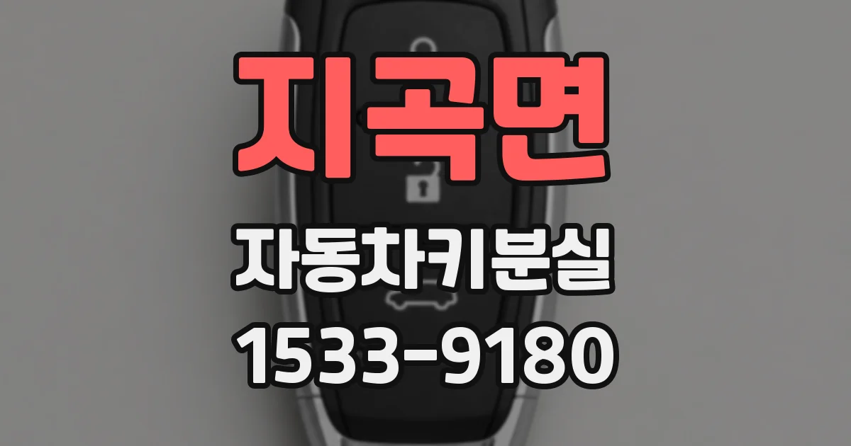 지곡면 자동차키분실