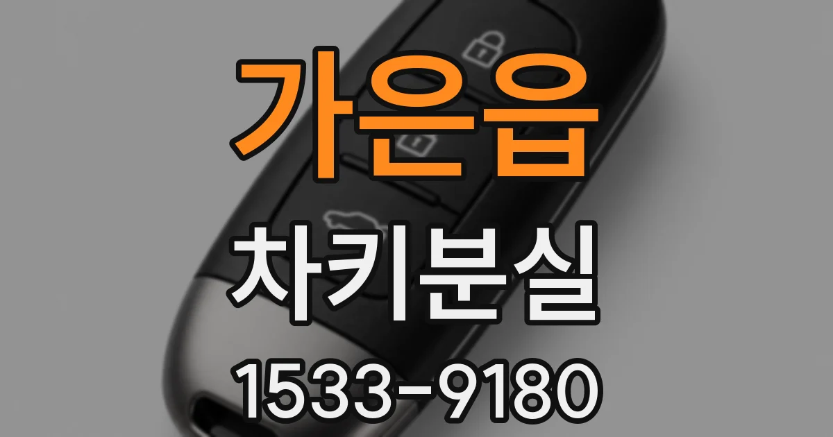 가은읍 차키분실