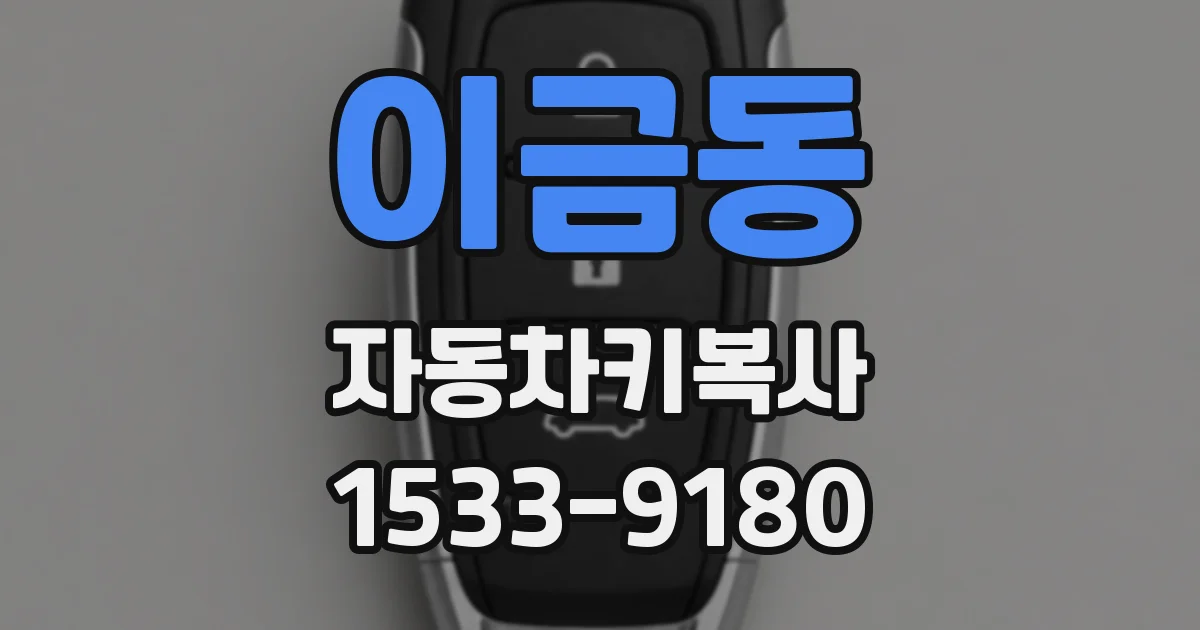 이금동 자동차키복사