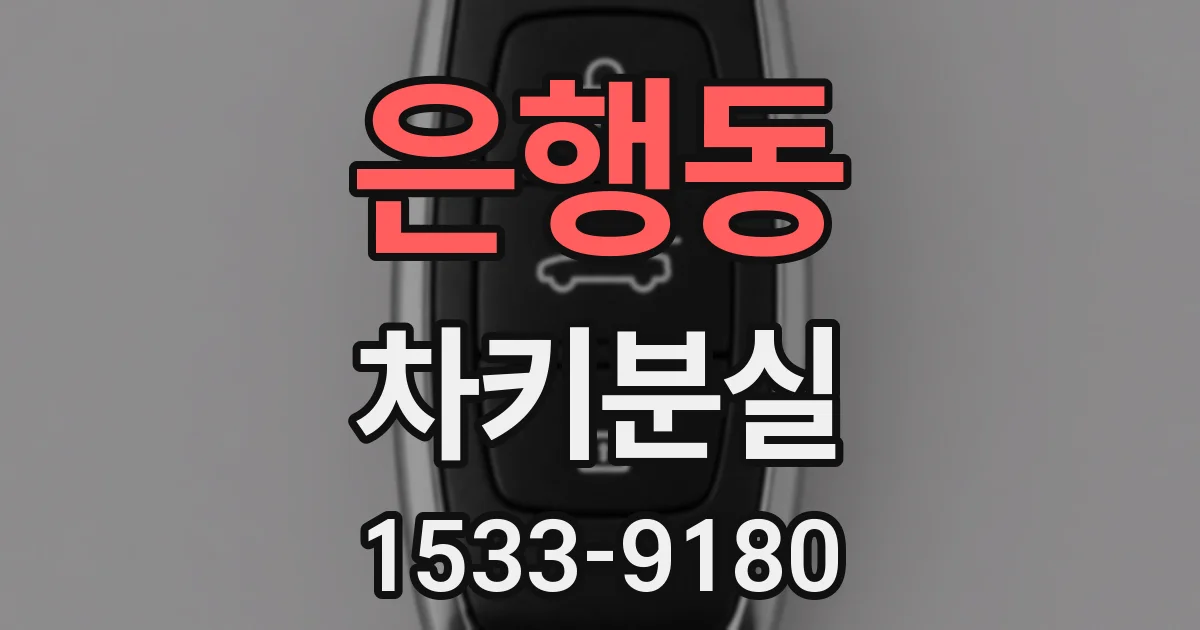 은행동 차키분실