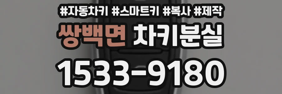쌍백면 차키분실