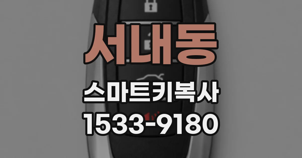 서내동 스마트키복사