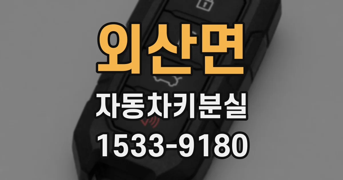 외산면 자동차키분실