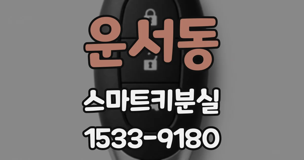 운서동 스마트키분실