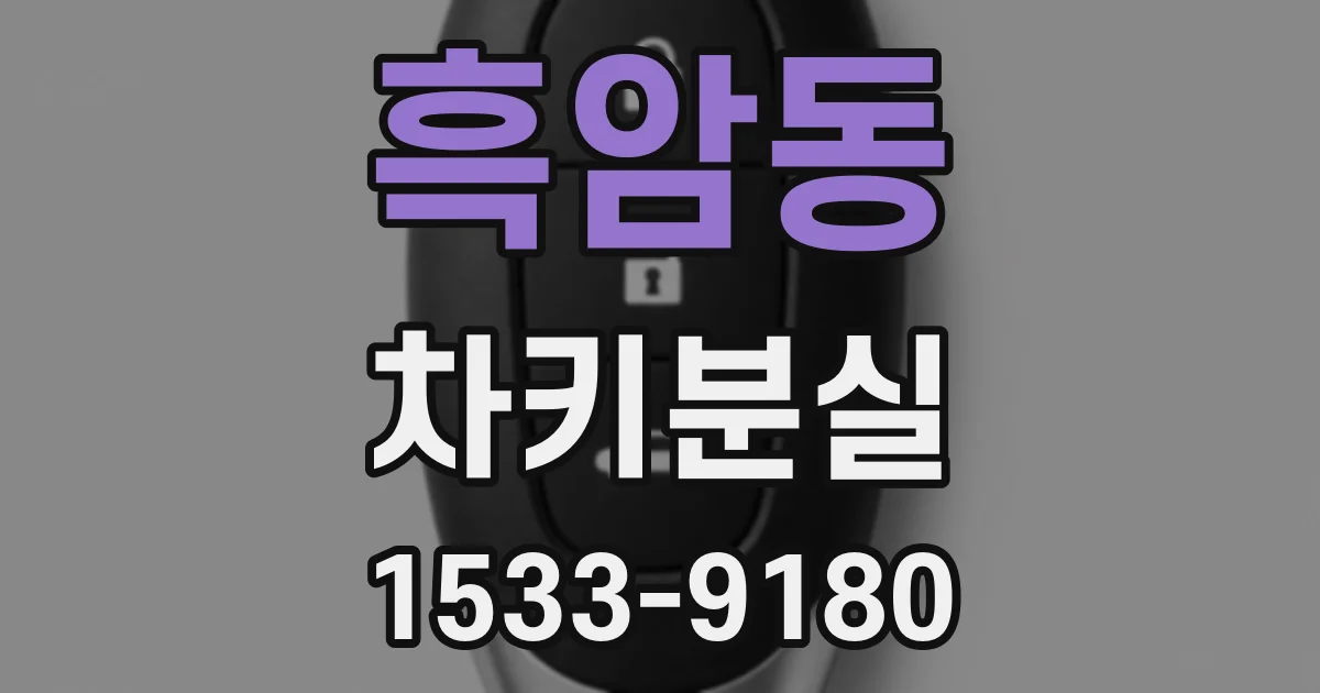 흑암동 차키분실