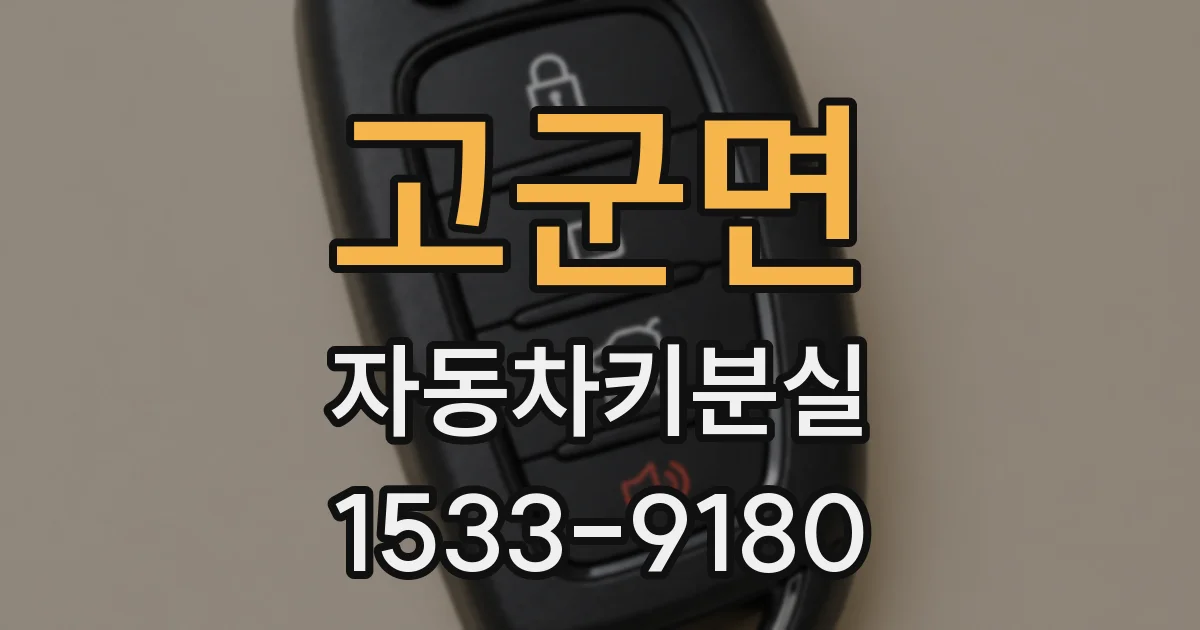 고군면 자동차키분실