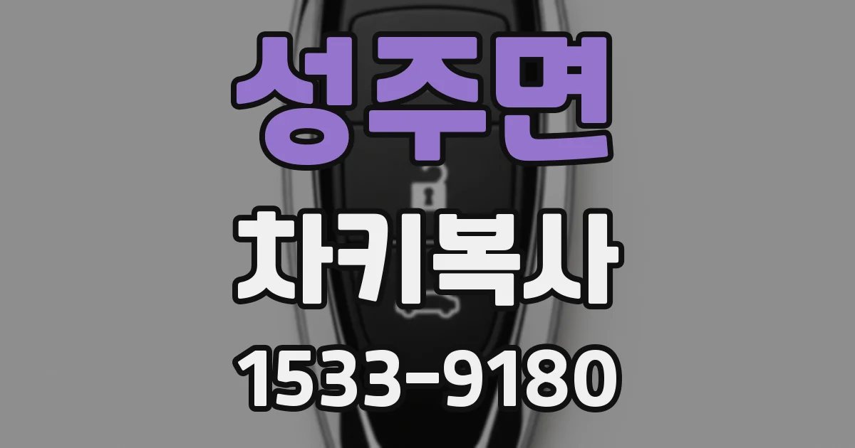 성주면 차키복사