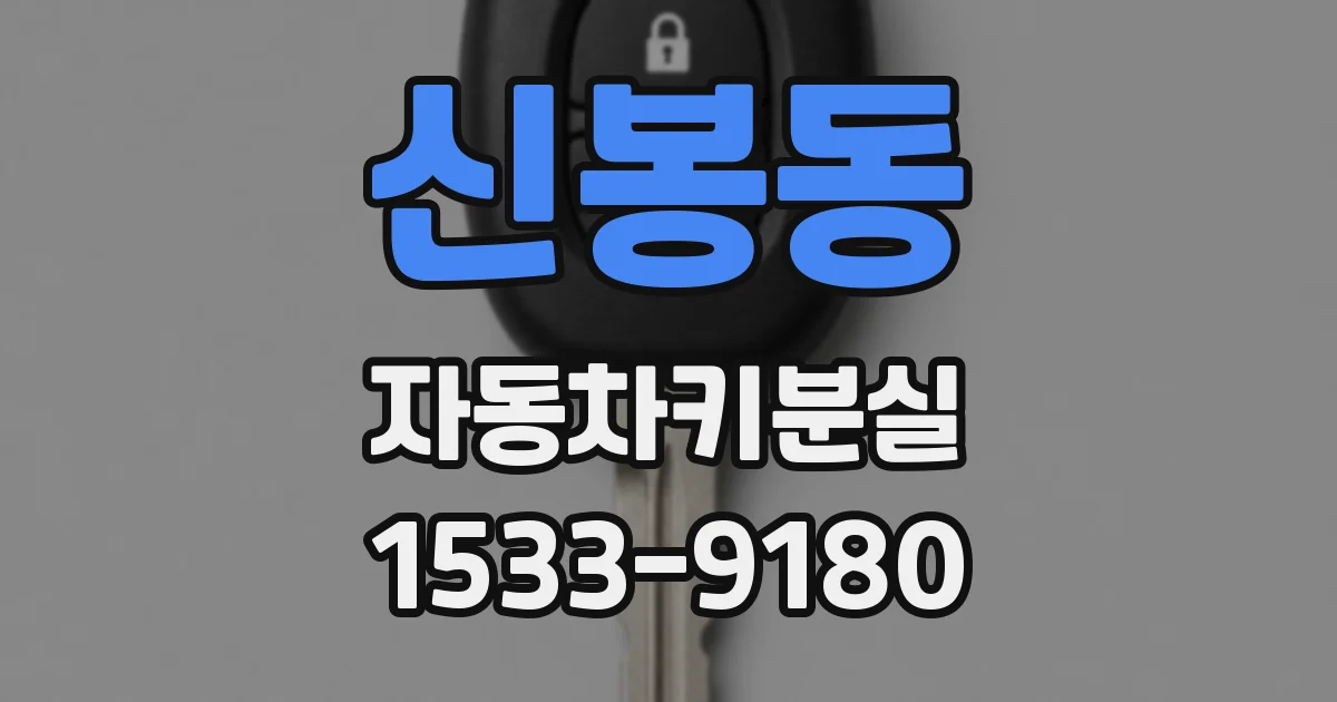 신봉동 자동차키분실