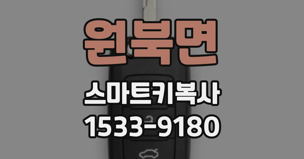 원북면 스마트키복사