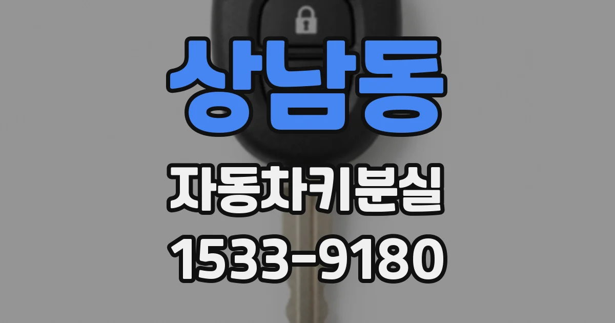 상남동 자동차키분실