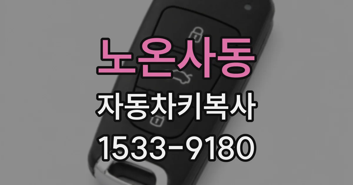 노온사동 자동차키복사