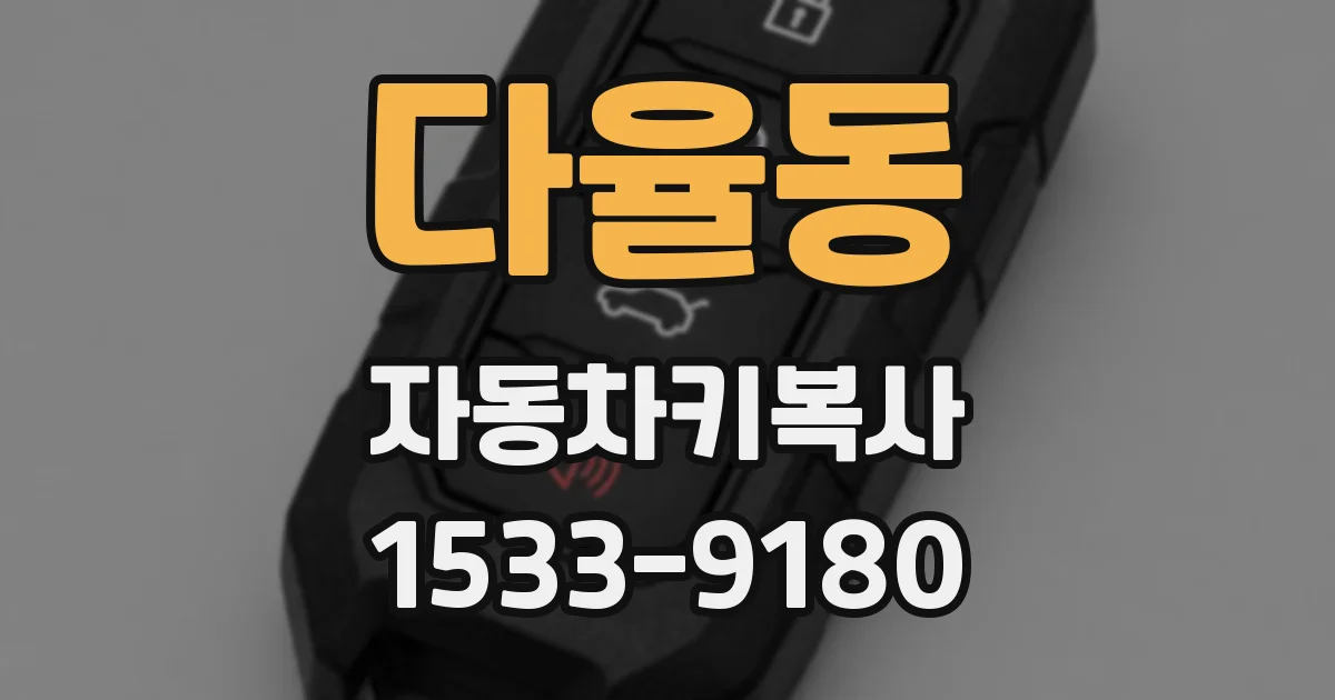 다율동 자동차키복사