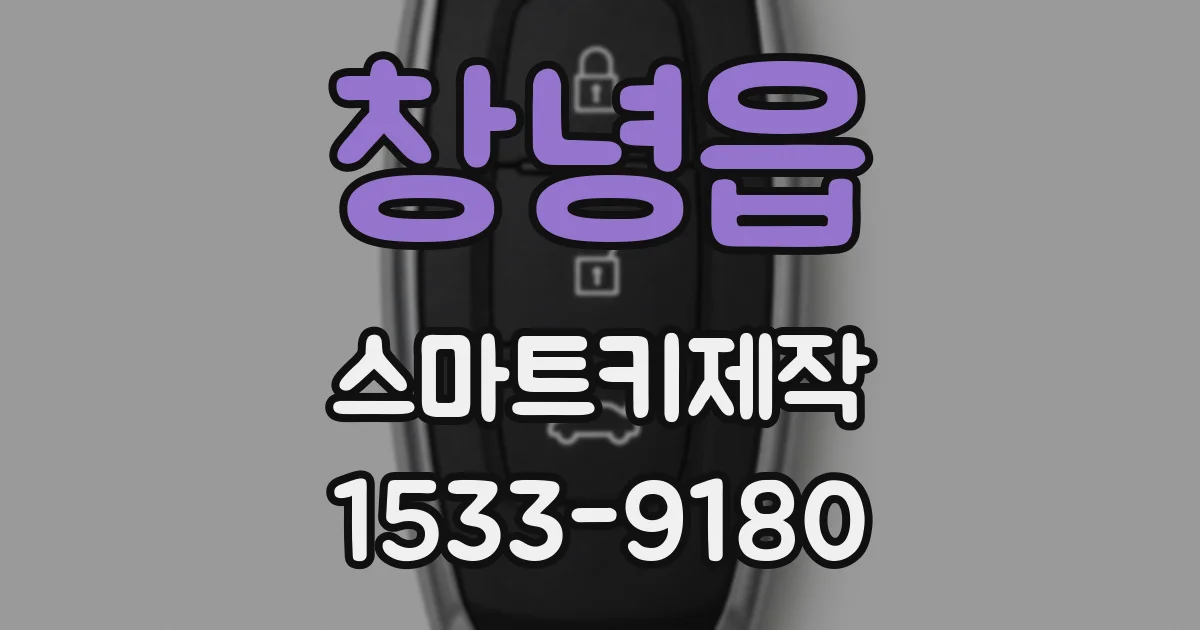 창녕읍 스마트키제작