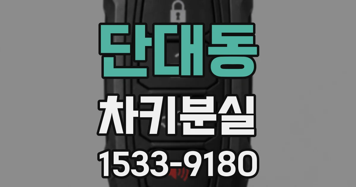 단대동 차키분실