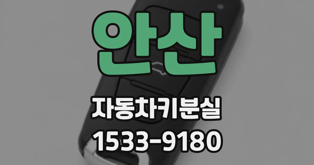안산 자동차키분실