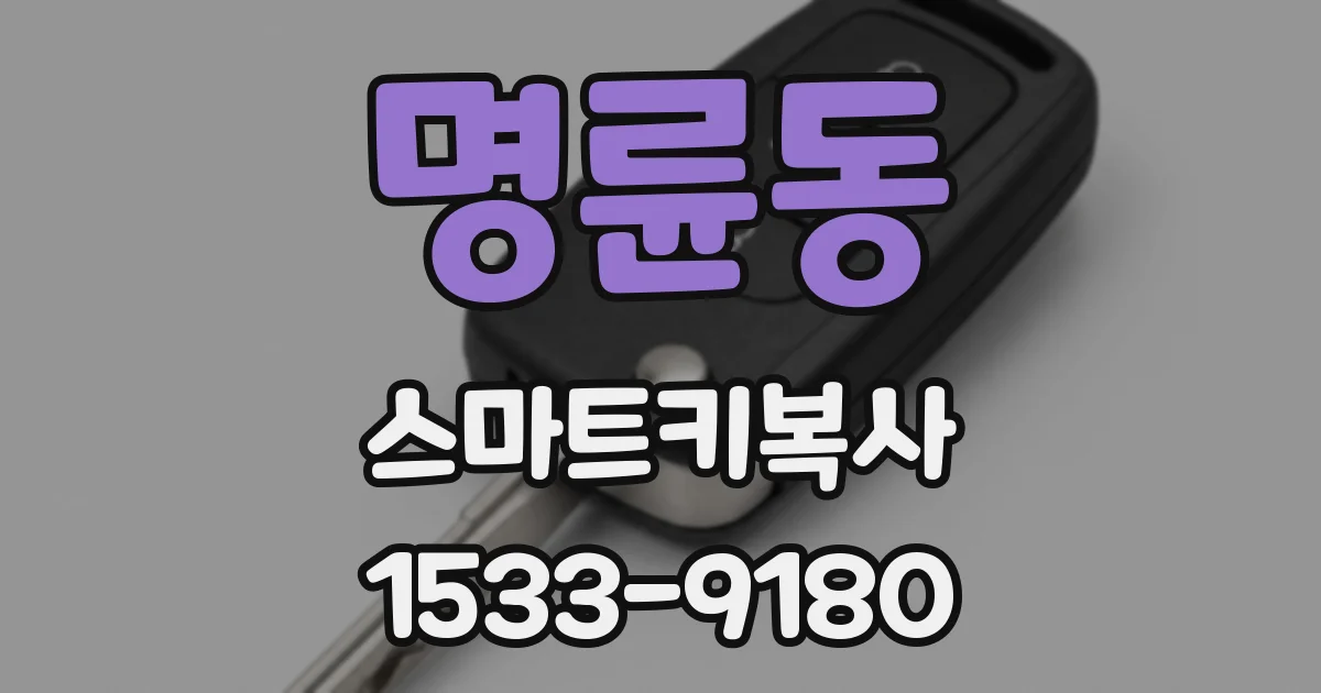 명륜동 스마트키복사