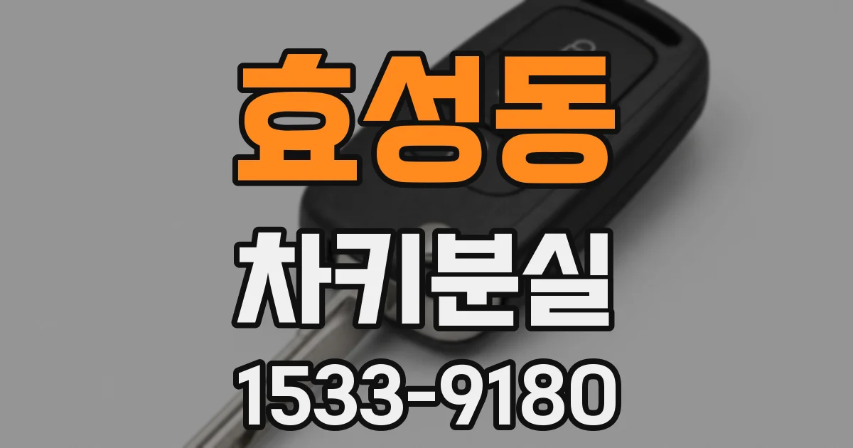 효성동 차키분실