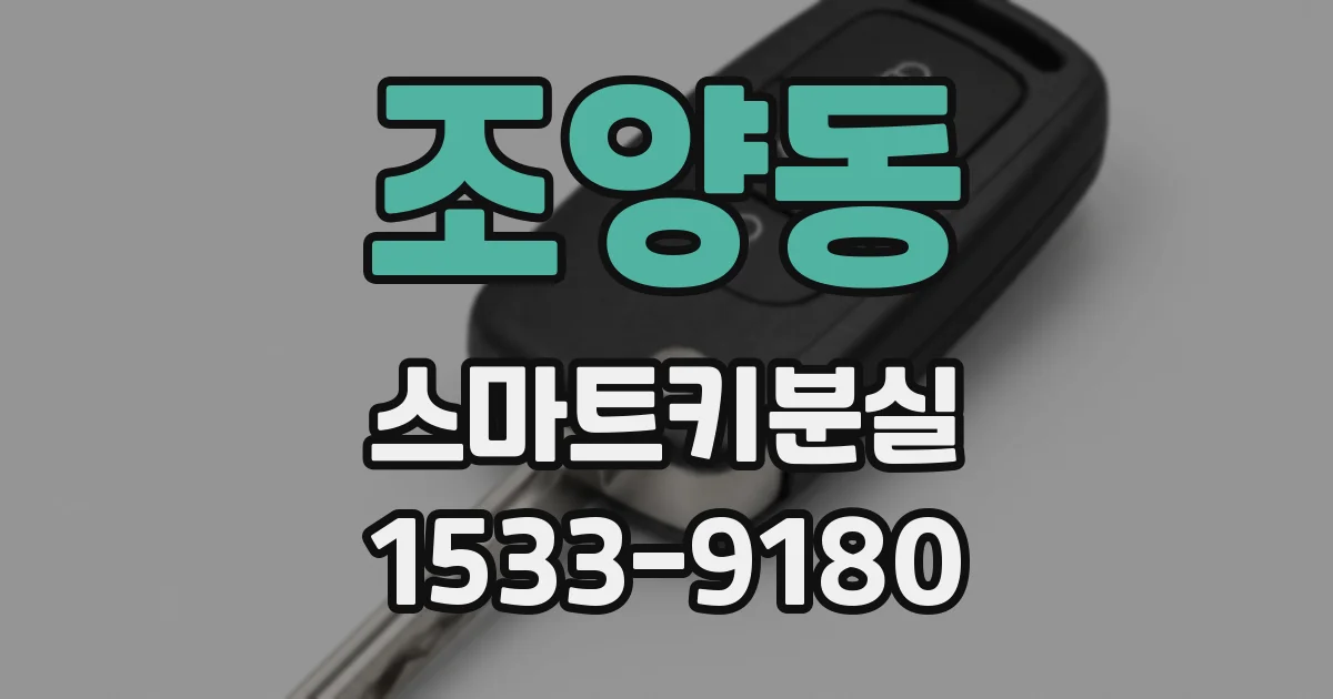 조양동 스마트키분실
