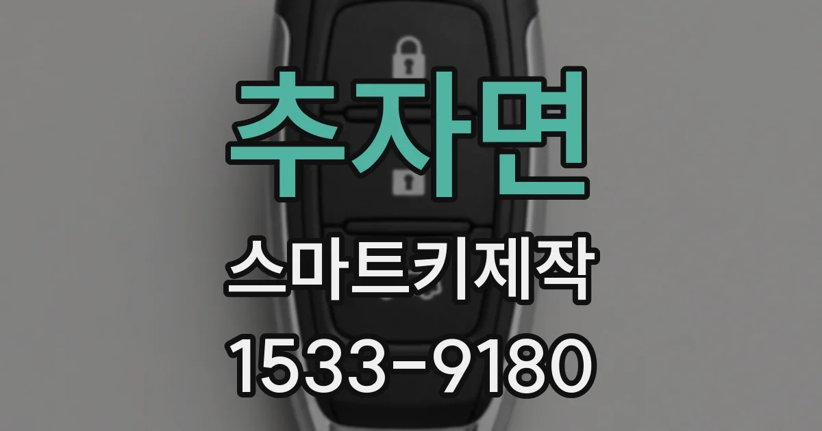 추자면 스마트키제작