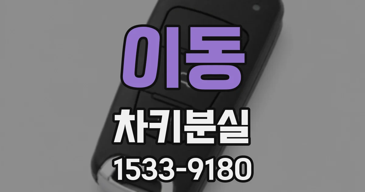 이동 차키분실
