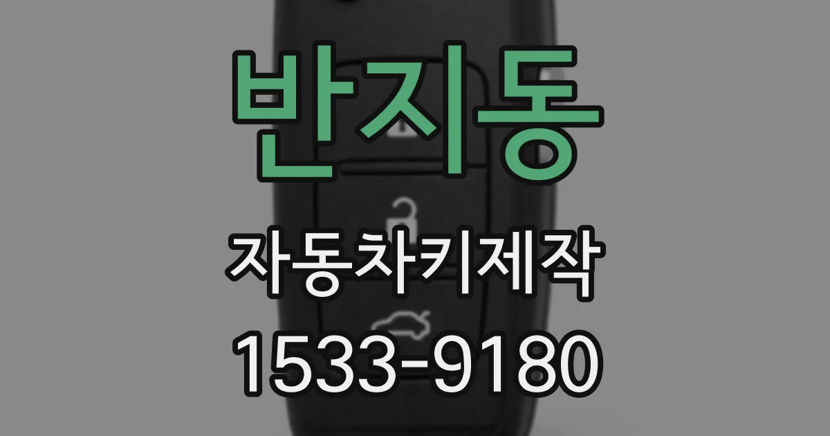 반지동 자동차키제작