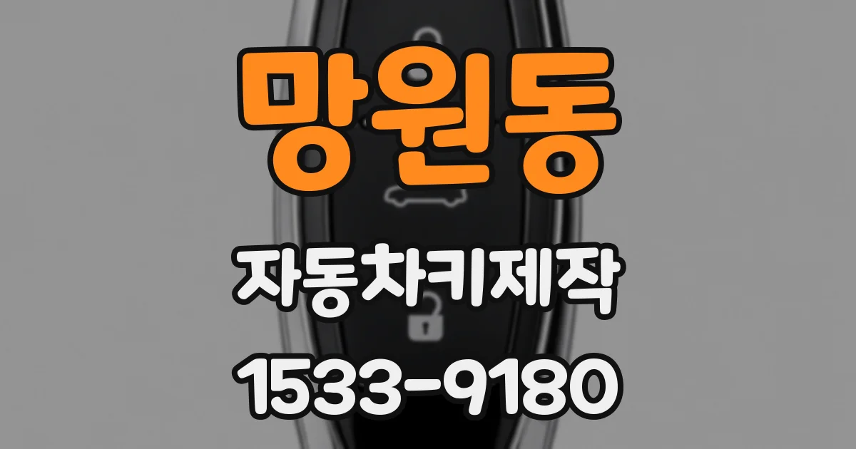 망원동 자동차키제작