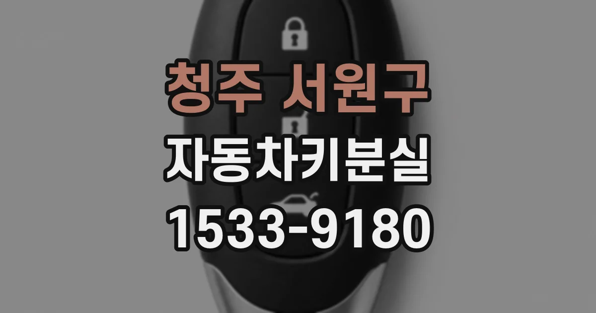 청주 서원구 자동차키분실