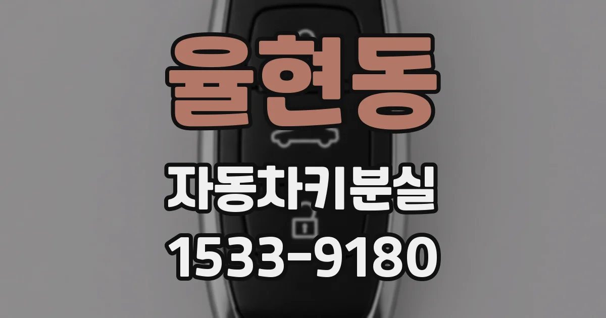 율현동 자동차키분실