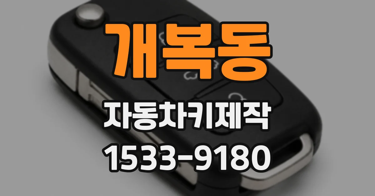개복동 자동차키제작