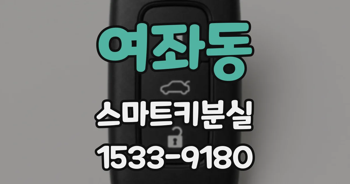 여좌동 스마트키분실
