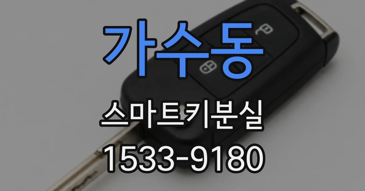 가수동 스마트키분실