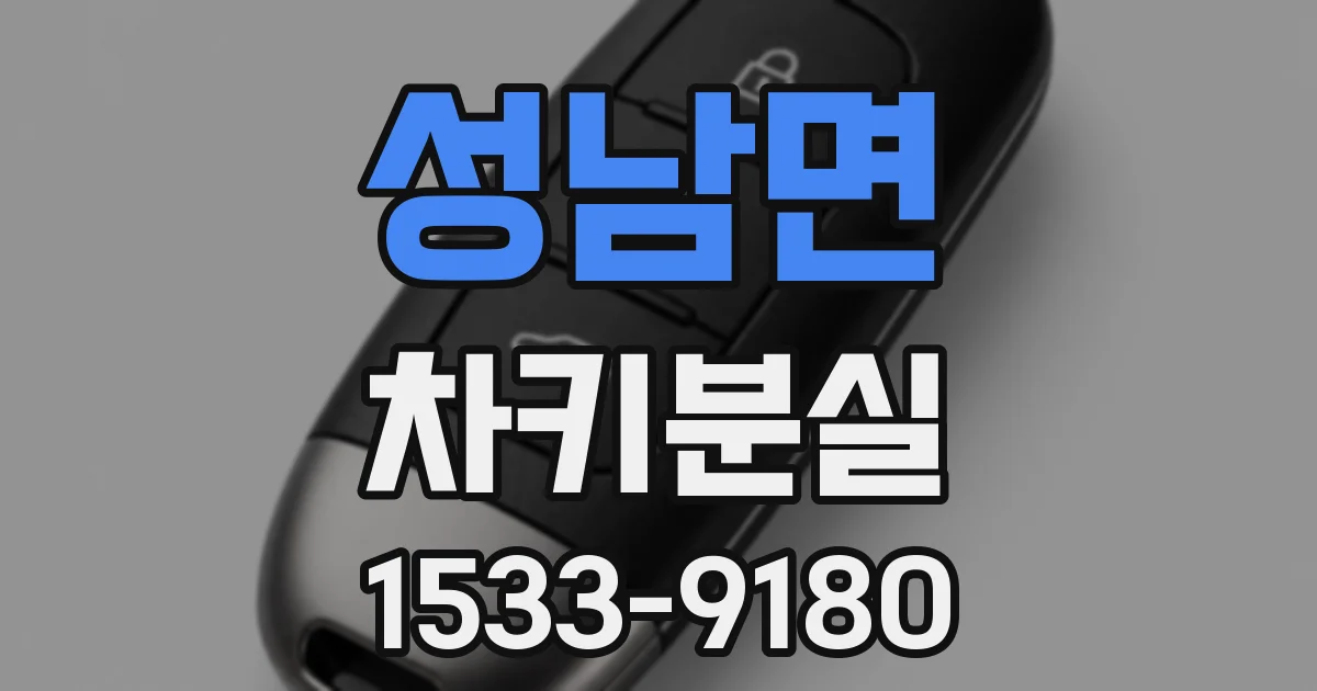 성남면 차키분실