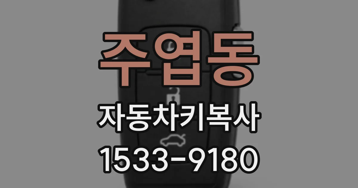 주엽동 자동차키복사