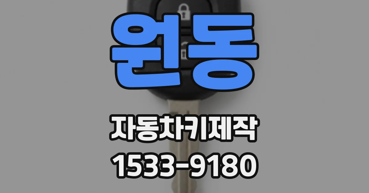 원동 자동차키제작