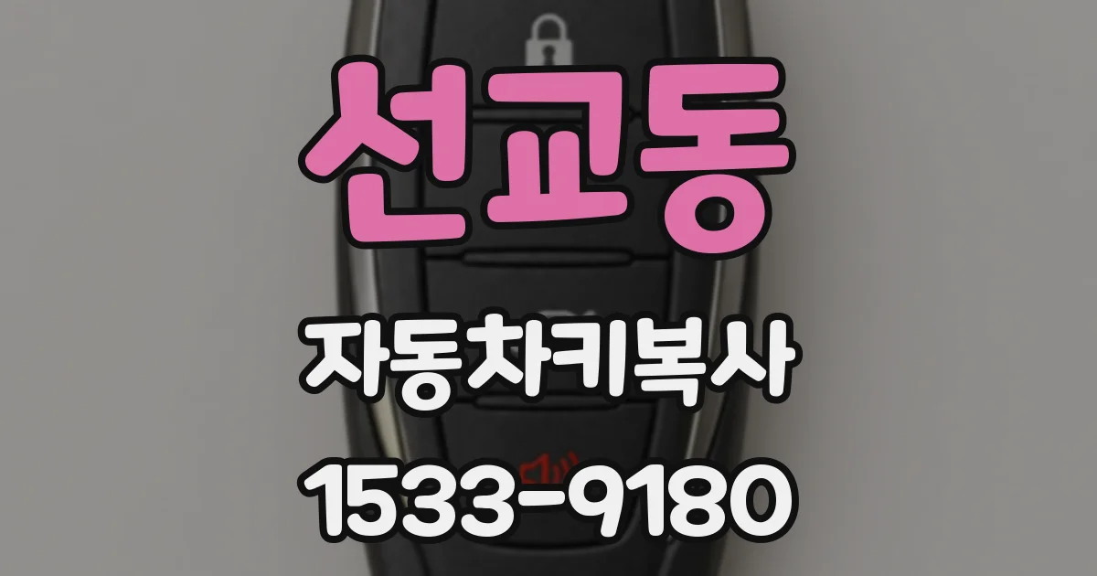 선교동 자동차키복사
