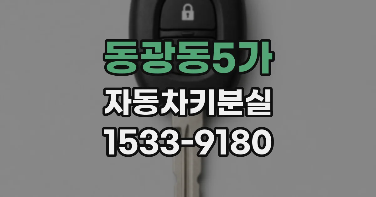 동광동5가 자동차키분실