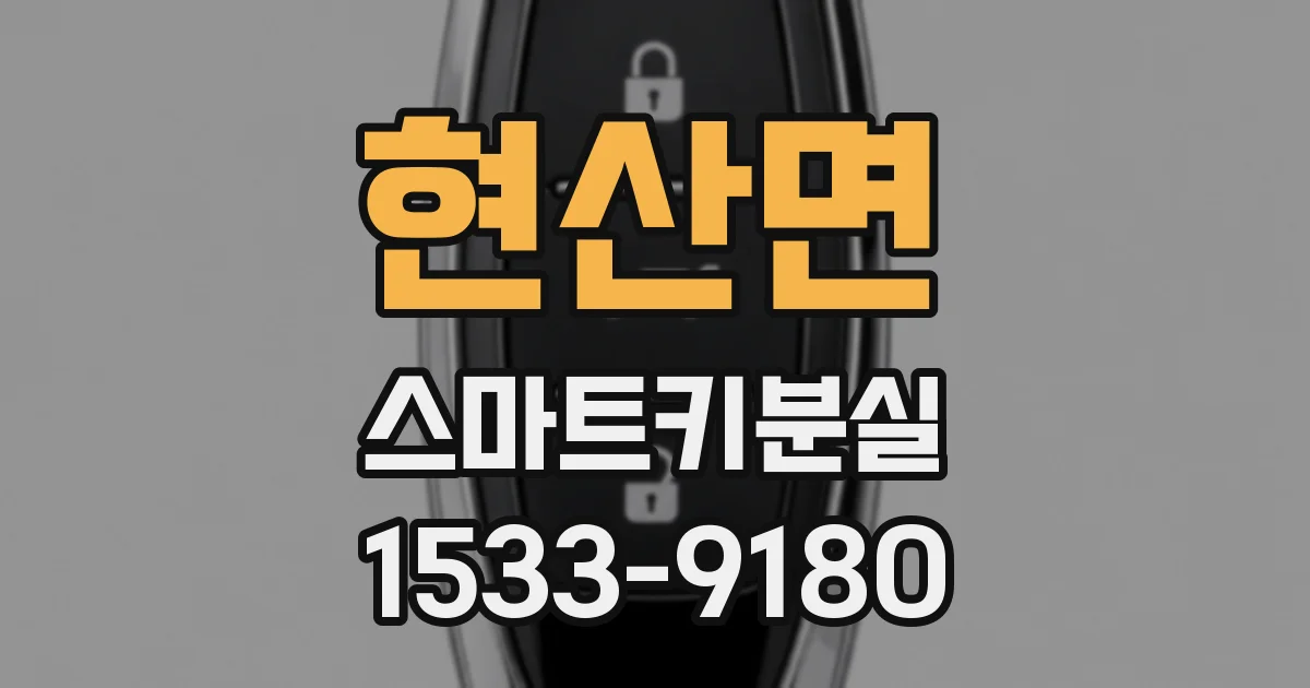 현산면 스마트키분실