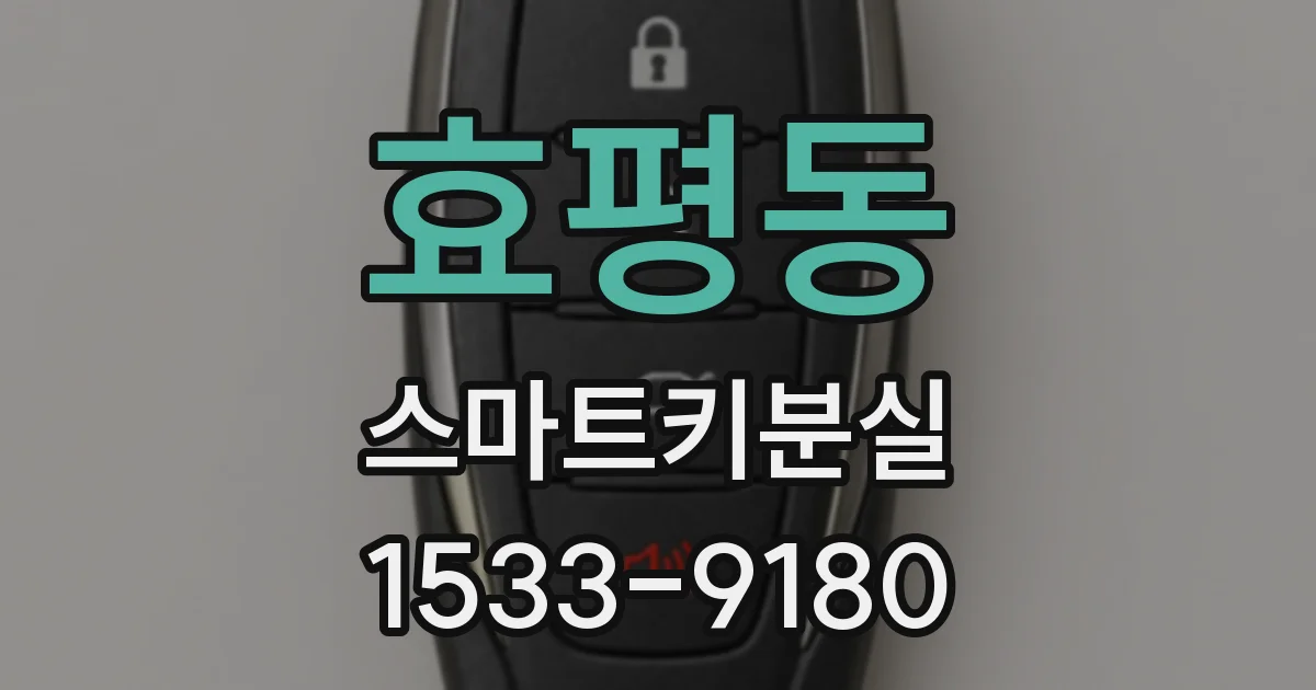 효평동 스마트키분실