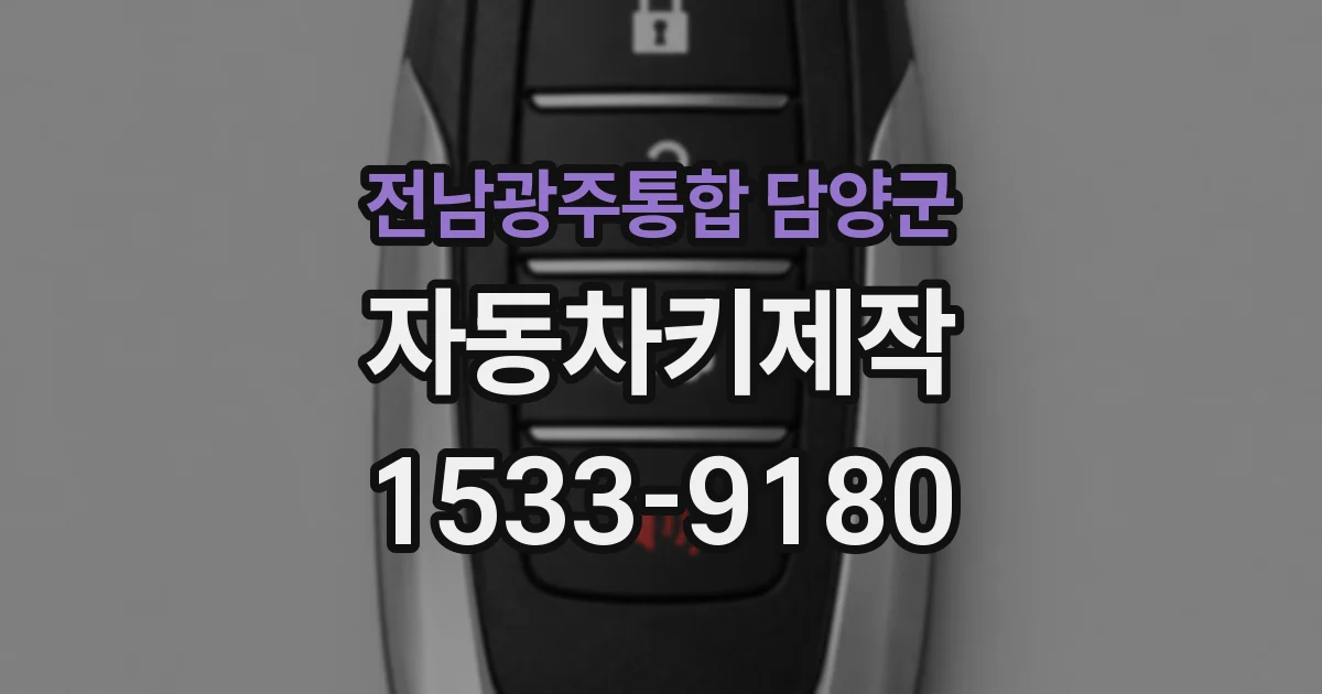 전남광주통합 담양군 자동차키제작