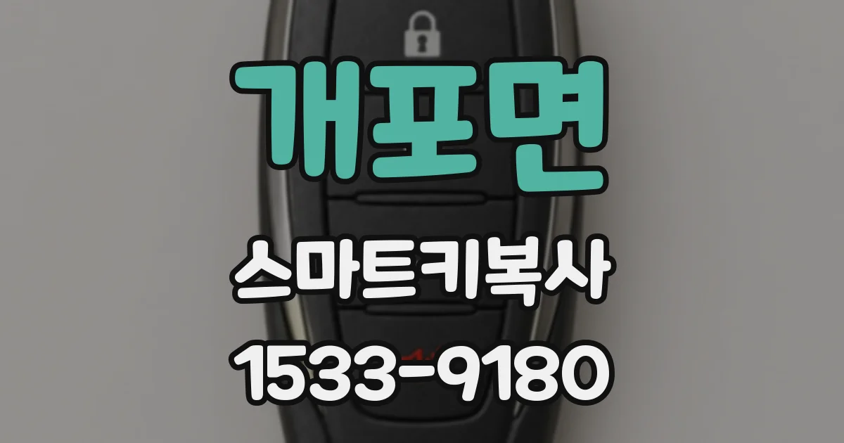 개포면 스마트키복사