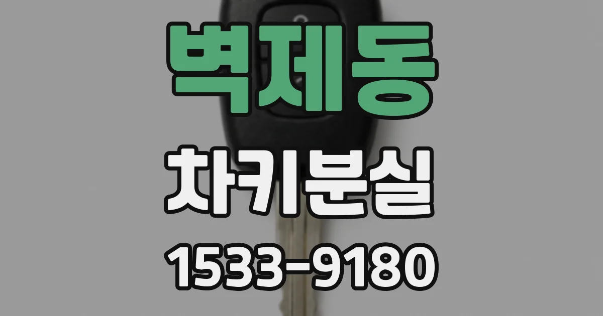 벽제동 차키분실