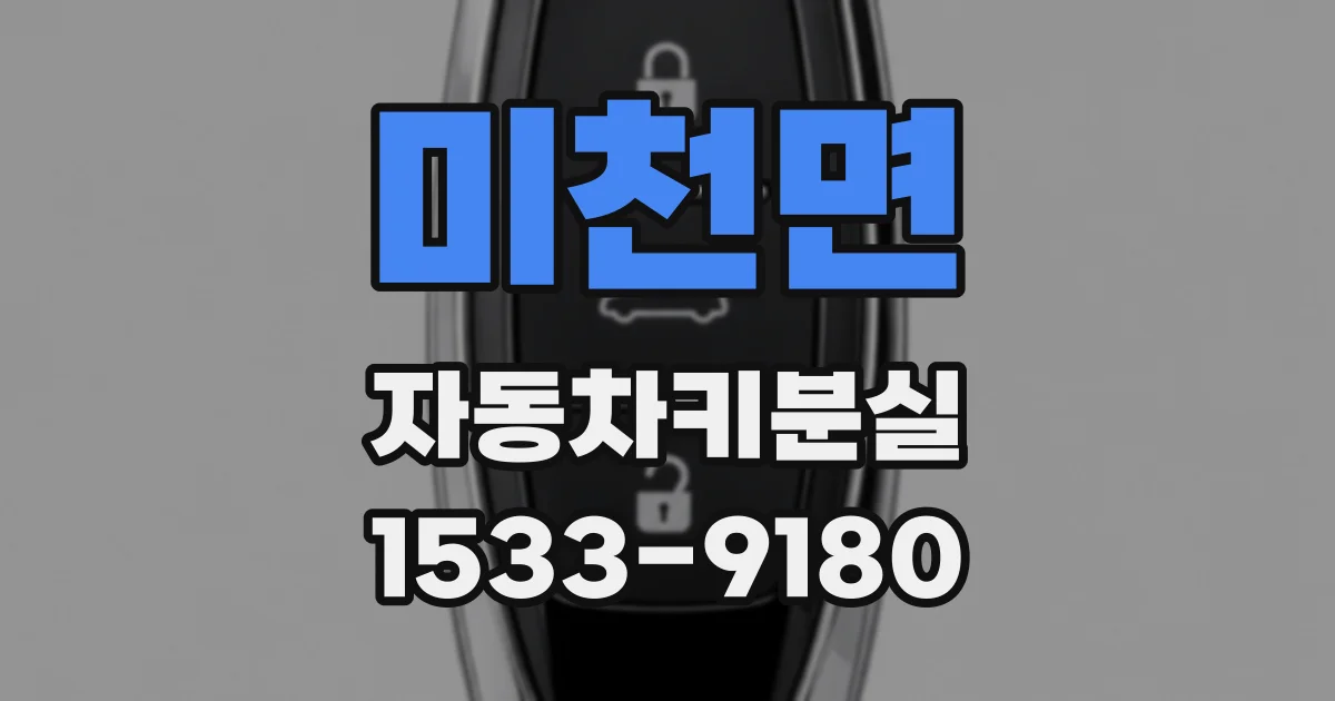미천면 자동차키분실