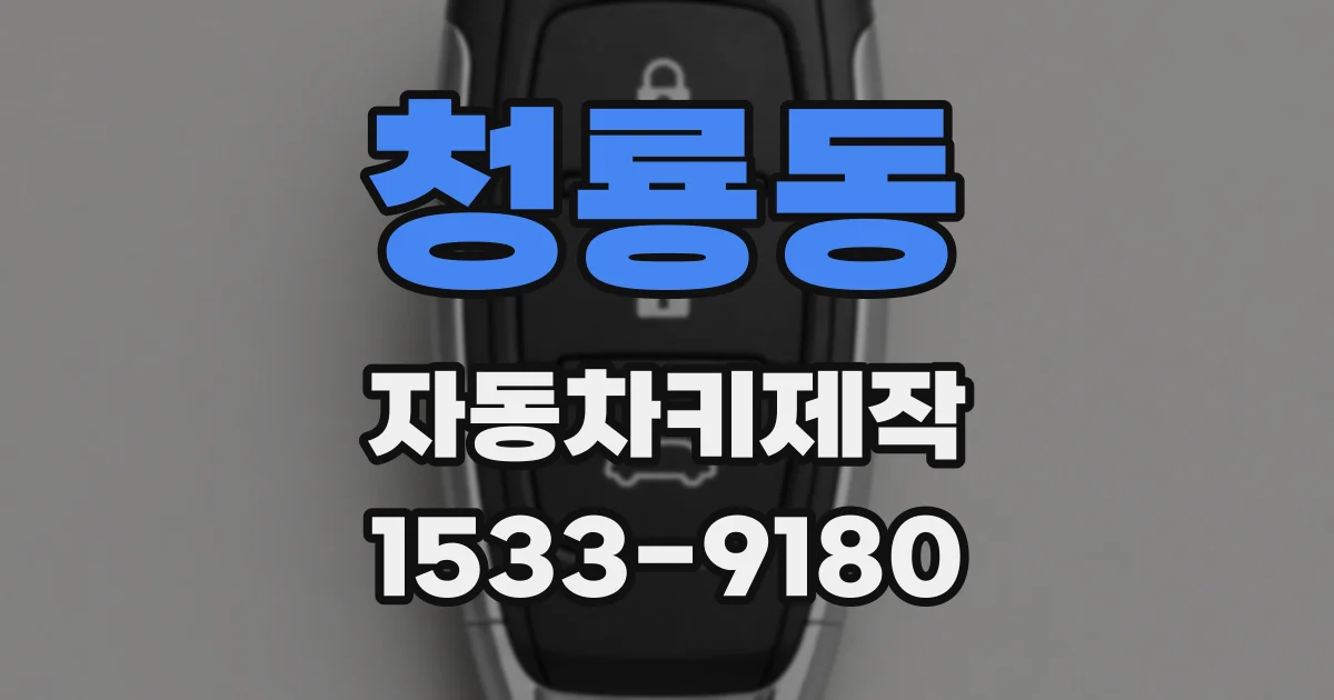 청룡동 자동차키제작
