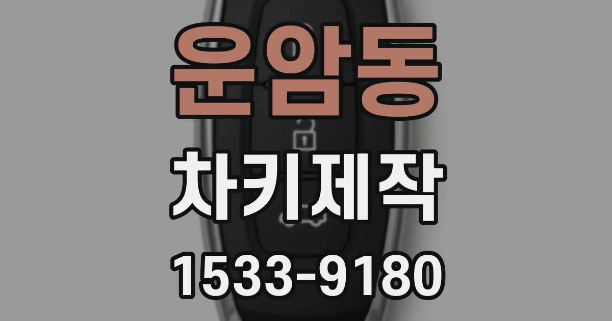 운암동 차키제작