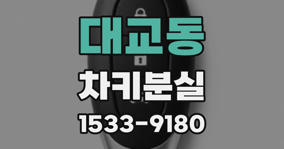 대교동 차키분실