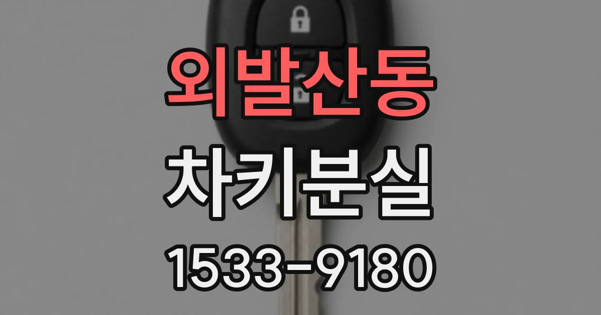 외발산동 차키분실