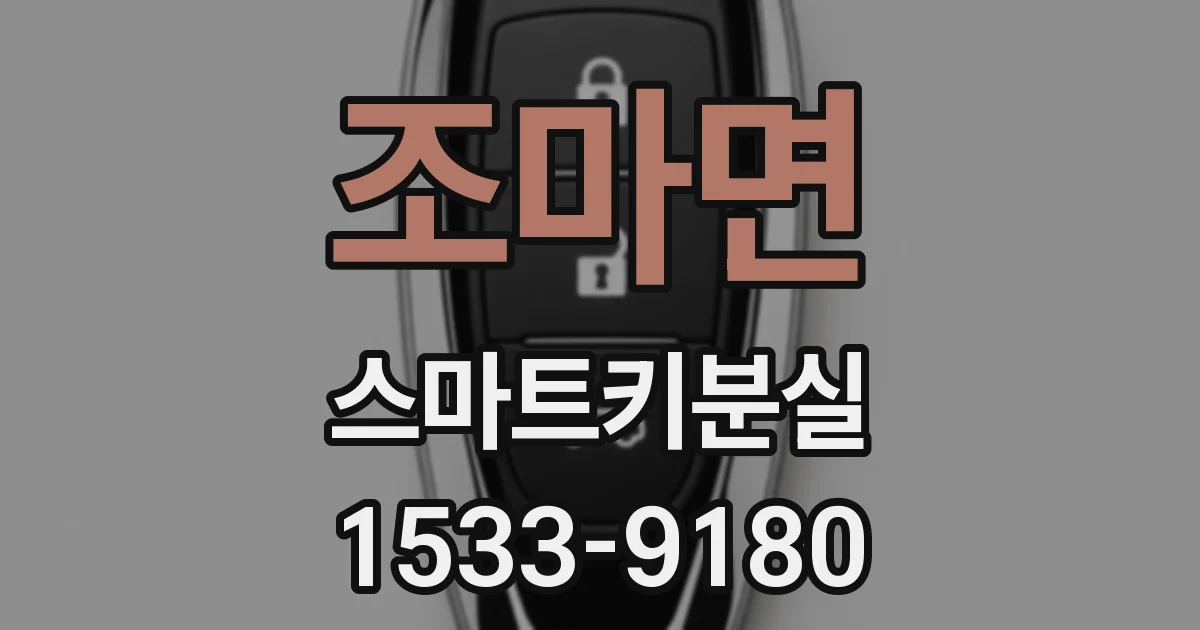 조마면 스마트키분실