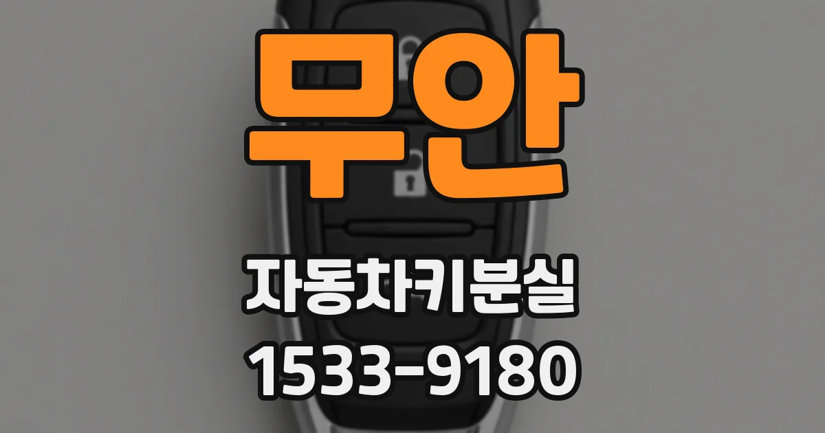 무안 자동차키분실